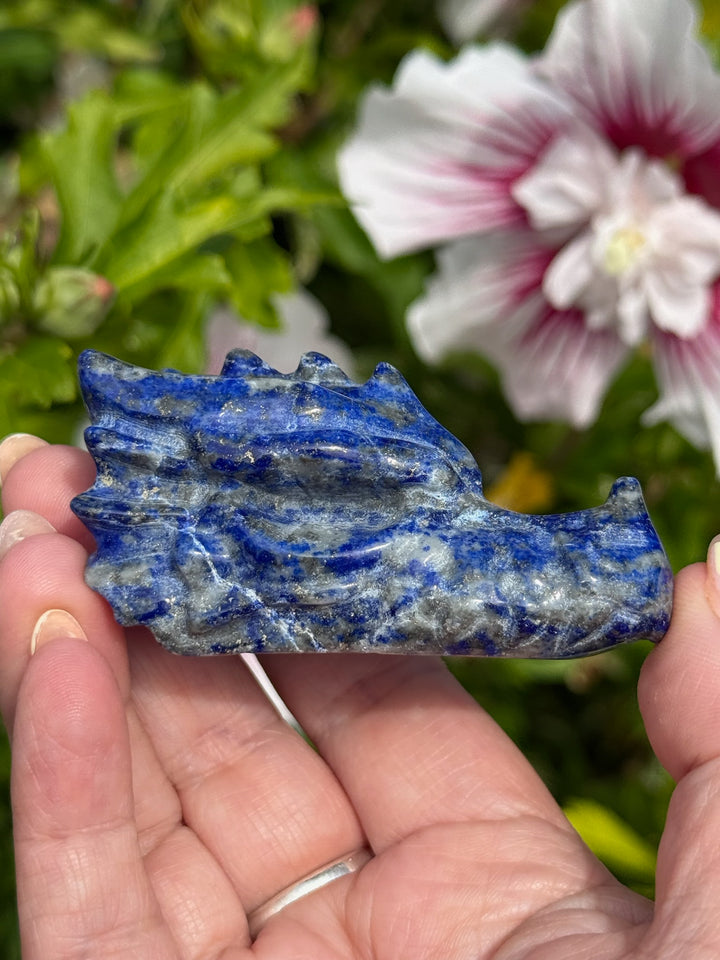 Lapis Lazuli Dragon Head Carving
