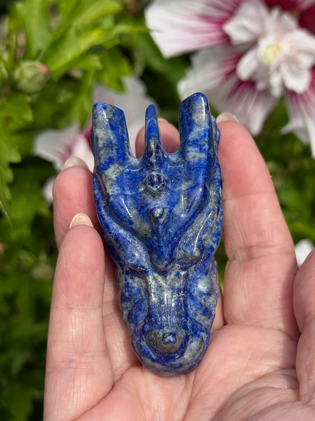 Lapis Lazuli Dragon Head Carving