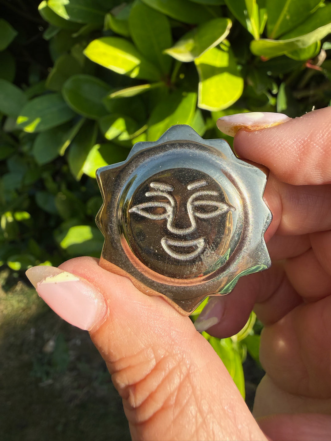 Pyrite Sun Carving