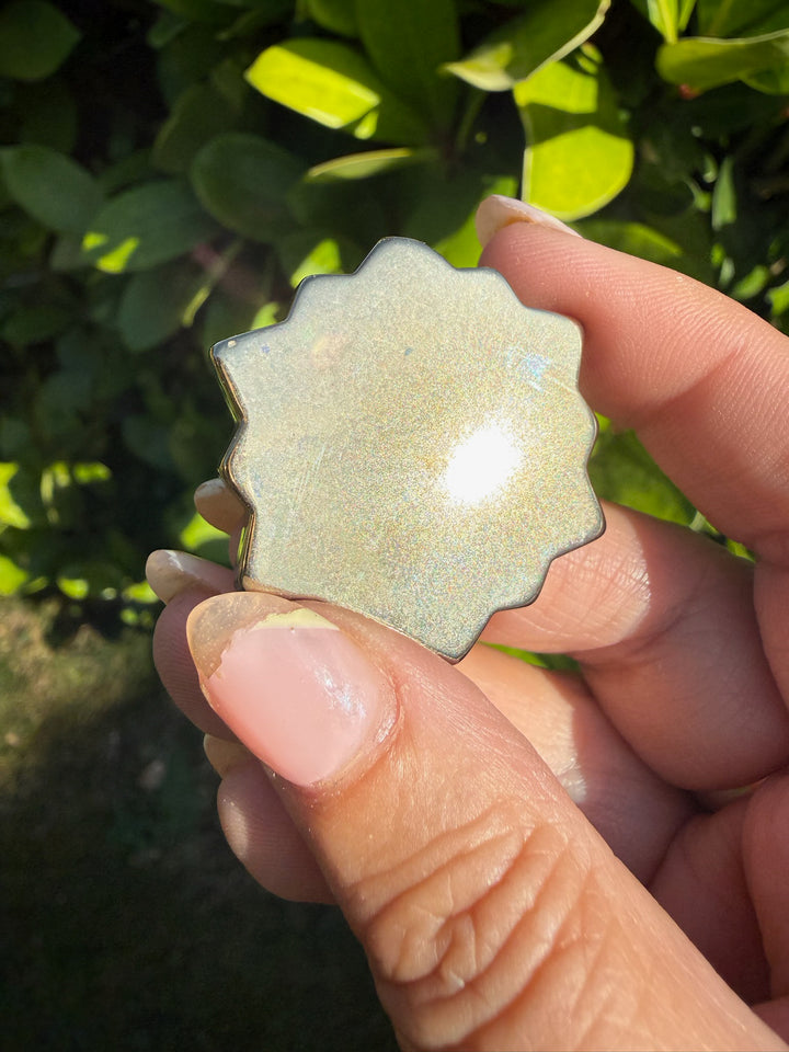 Pyrite Sun Carving