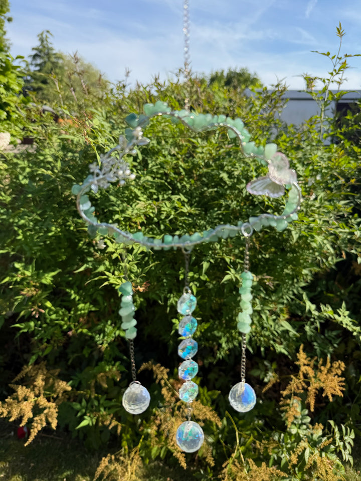 Aventurine Cloud Window Sun Catcher Carving