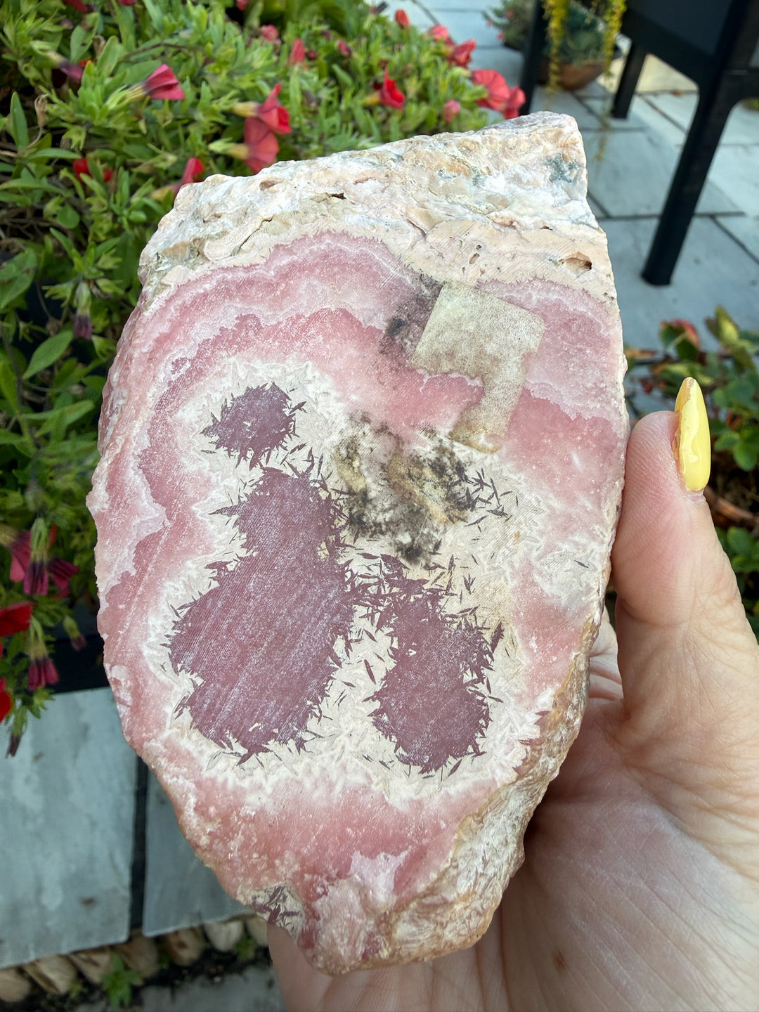 Large Rhodochrosite Bowl Trinket Dish Carving