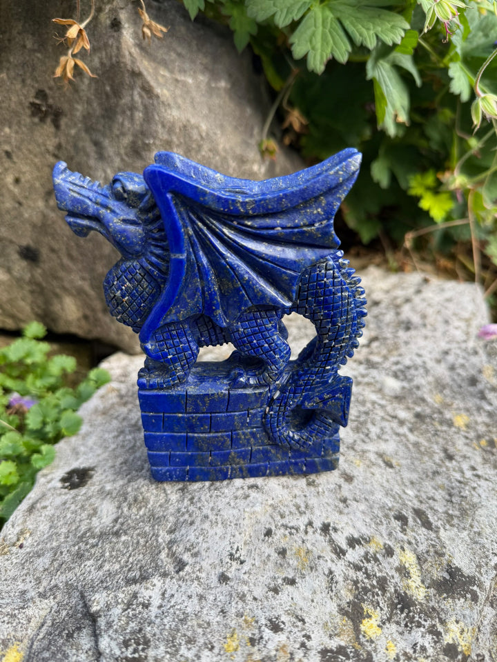 Lapis Lazuli Dragon Carving