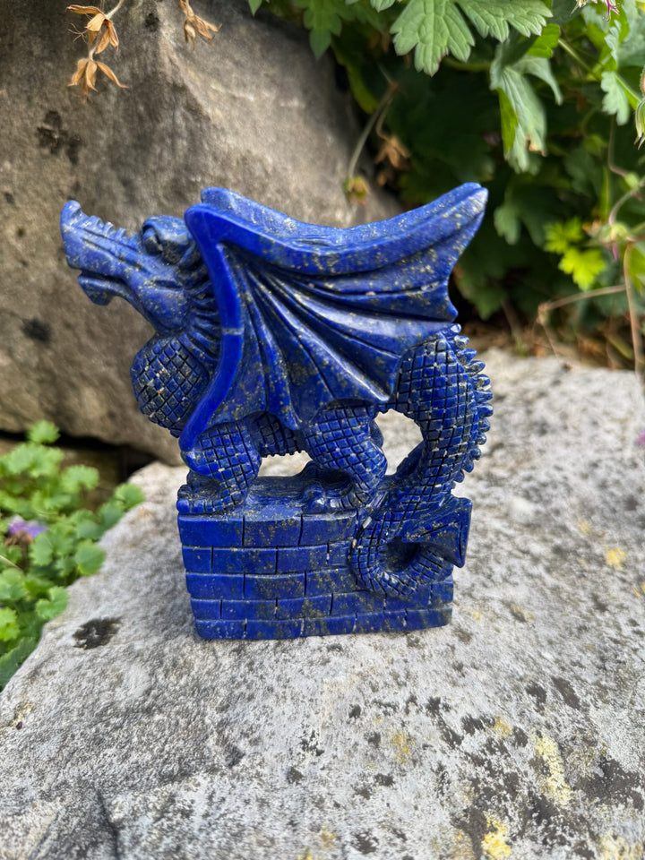 Lapis Lazuli Dragon Carving