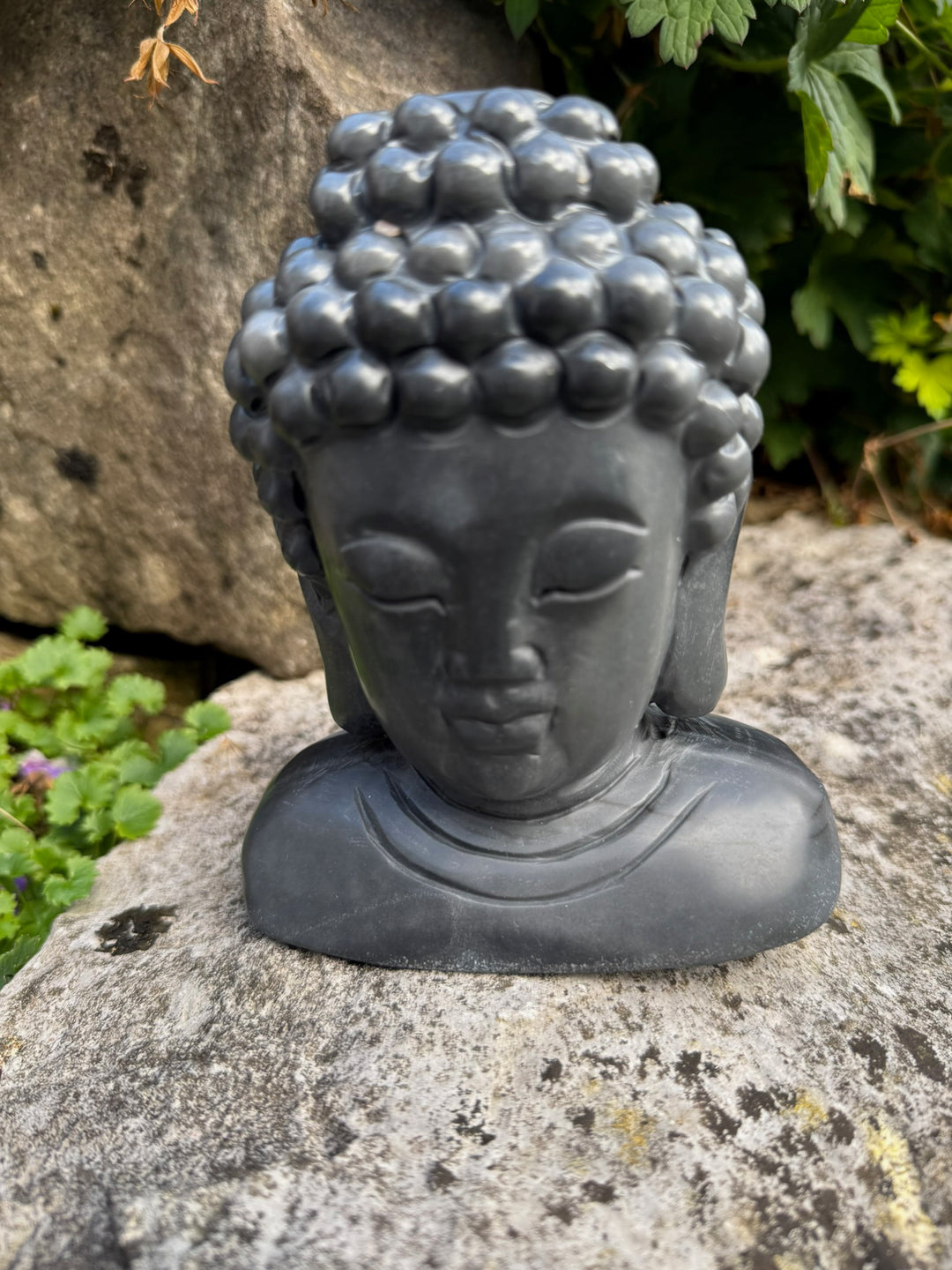 Large Tai Chi Jasper Buddha Head Carving