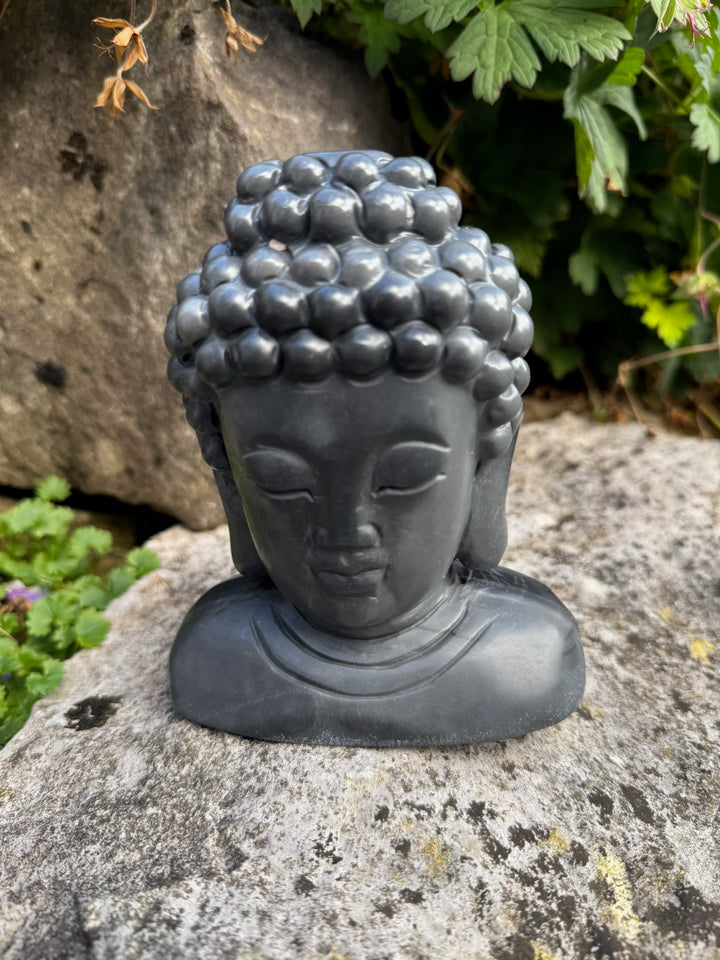 Large Tai Chi Jasper Buddha Head Carving