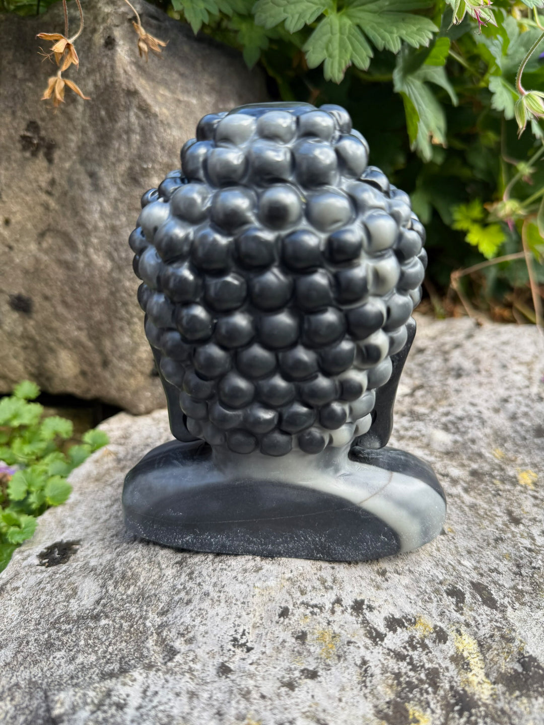 Large Tai Chi Jasper Buddha Head Carving
