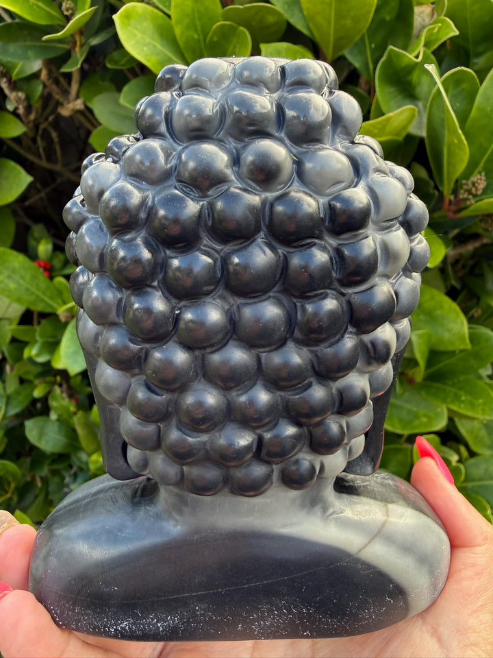 Large Tai Chi Jasper Buddha Head Carving