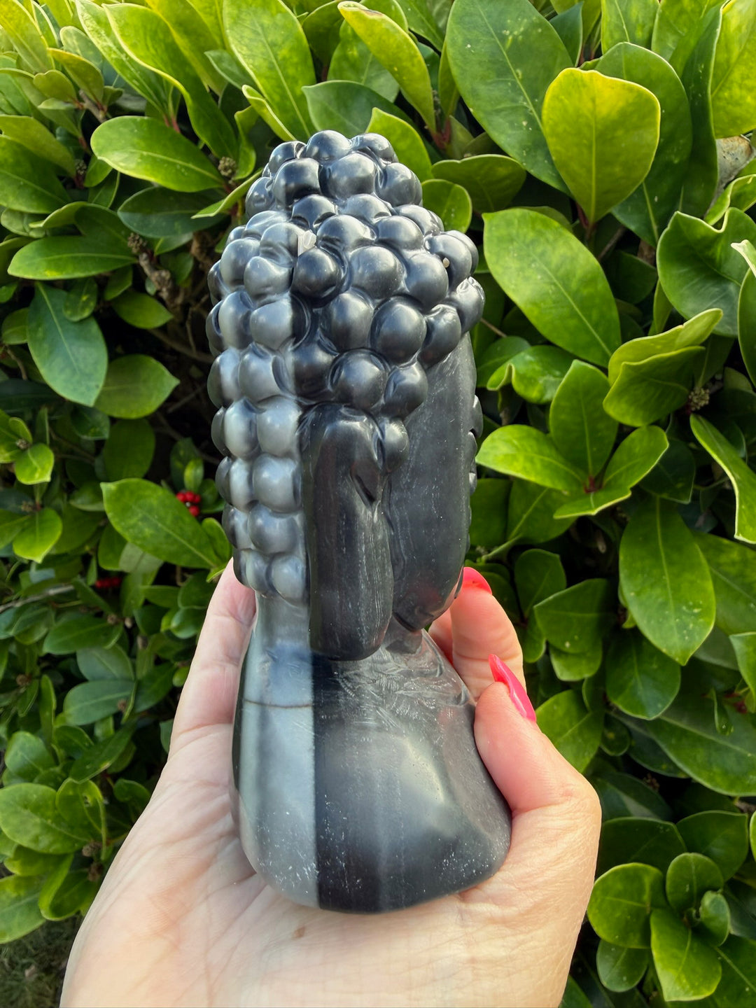 Large Tai Chi Jasper Buddha Head Carving