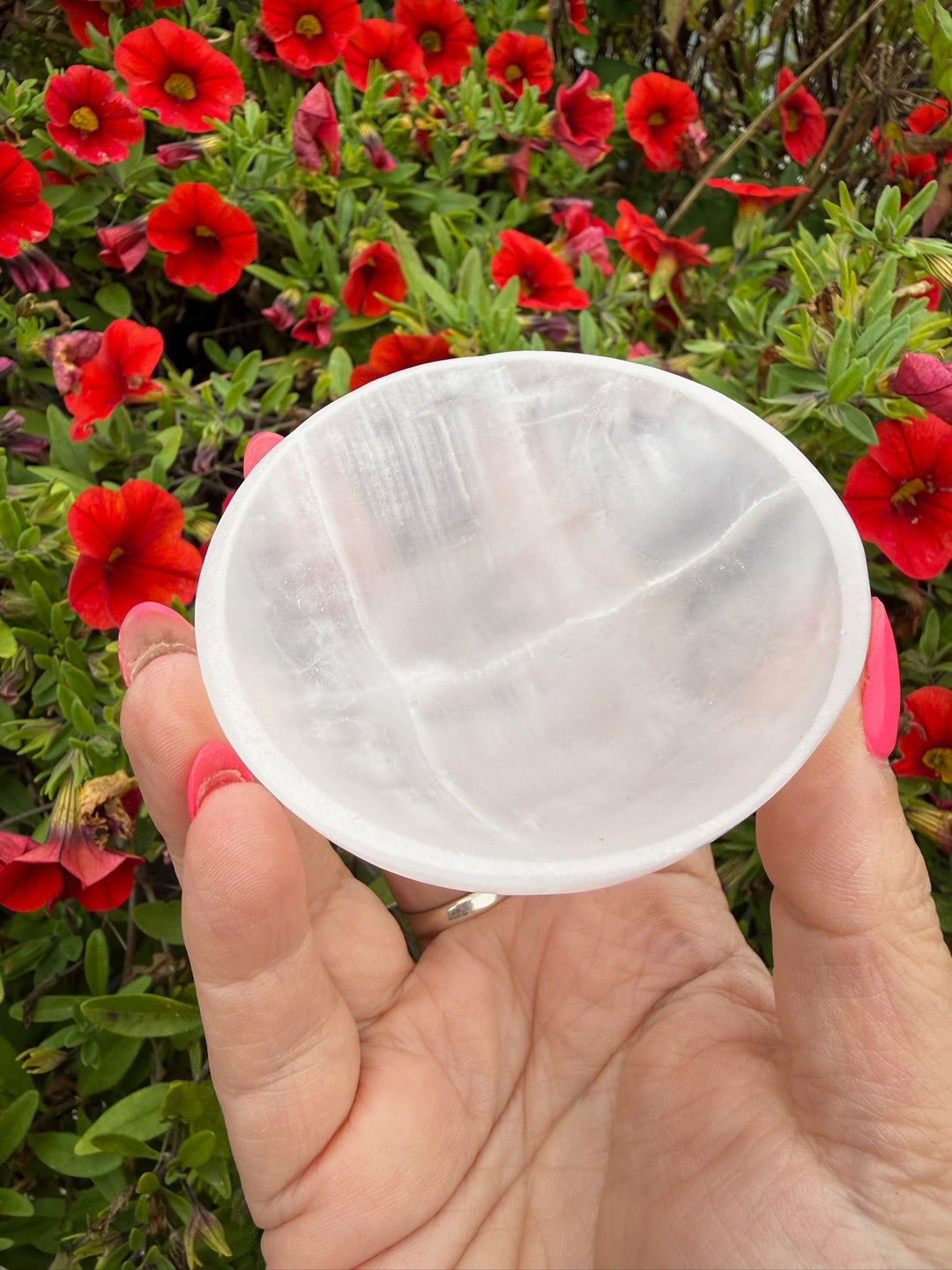 Uv Reactive Mangano Calcite Trinket Dish Bowl