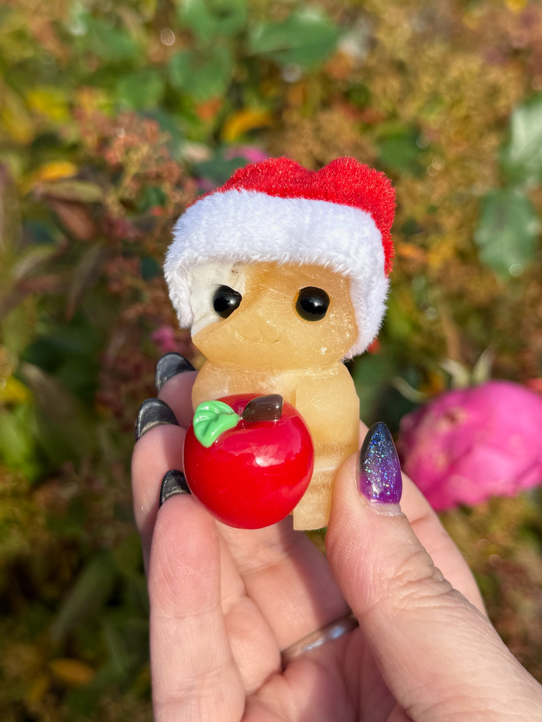 Christmas Orange Calcite Crystal Pet