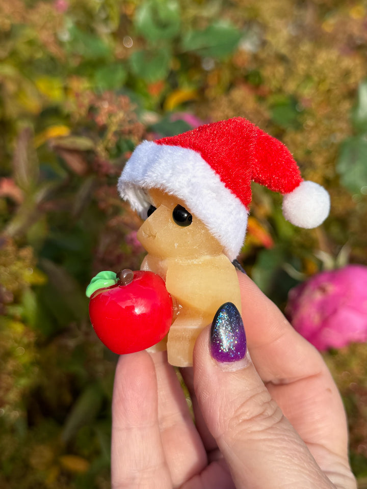 Christmas Orange Calcite Crystal Pet