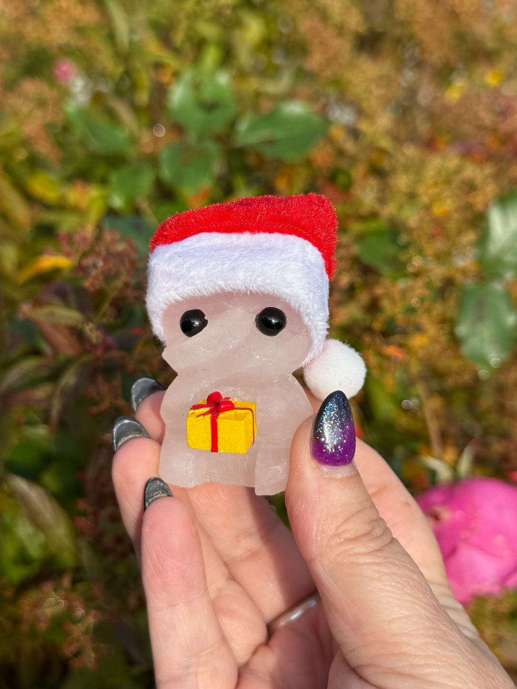 Christmas Rose Quartz Crystal Pet