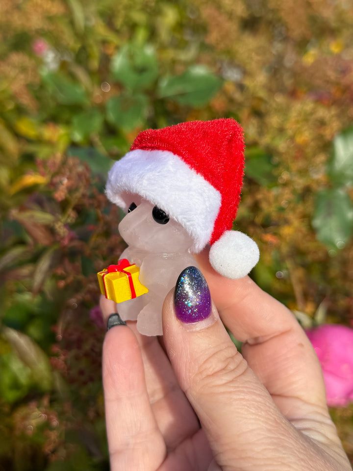Christmas Rose Quartz Crystal Pet