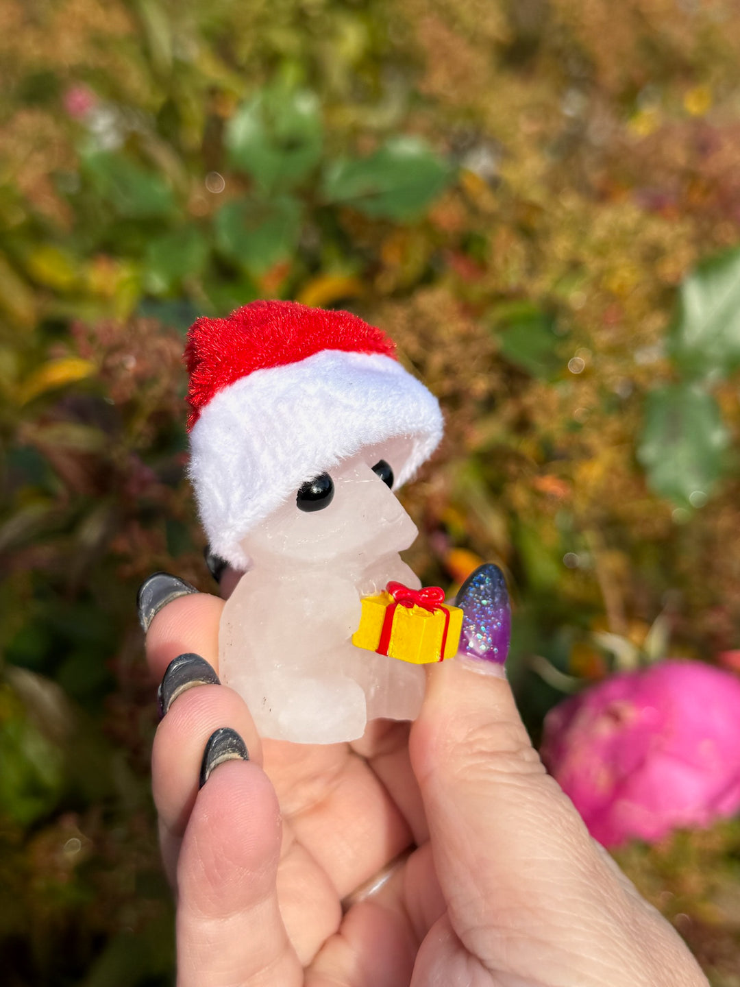 Christmas Rose Quartz Crystal Pet