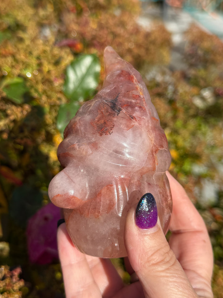 Fire Hematite Gonk Carving
