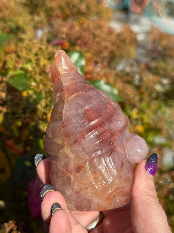 Fire Hematite Gonk Carving