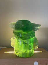 Load image into Gallery viewer, Large Green Fluorite Baby Yoda Grogu Carving
