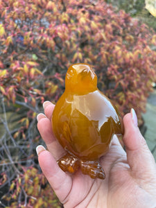 Druzy Agate Penguin Carving