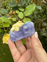Load image into Gallery viewer, Purple Fluorite Carved Dragon Head
