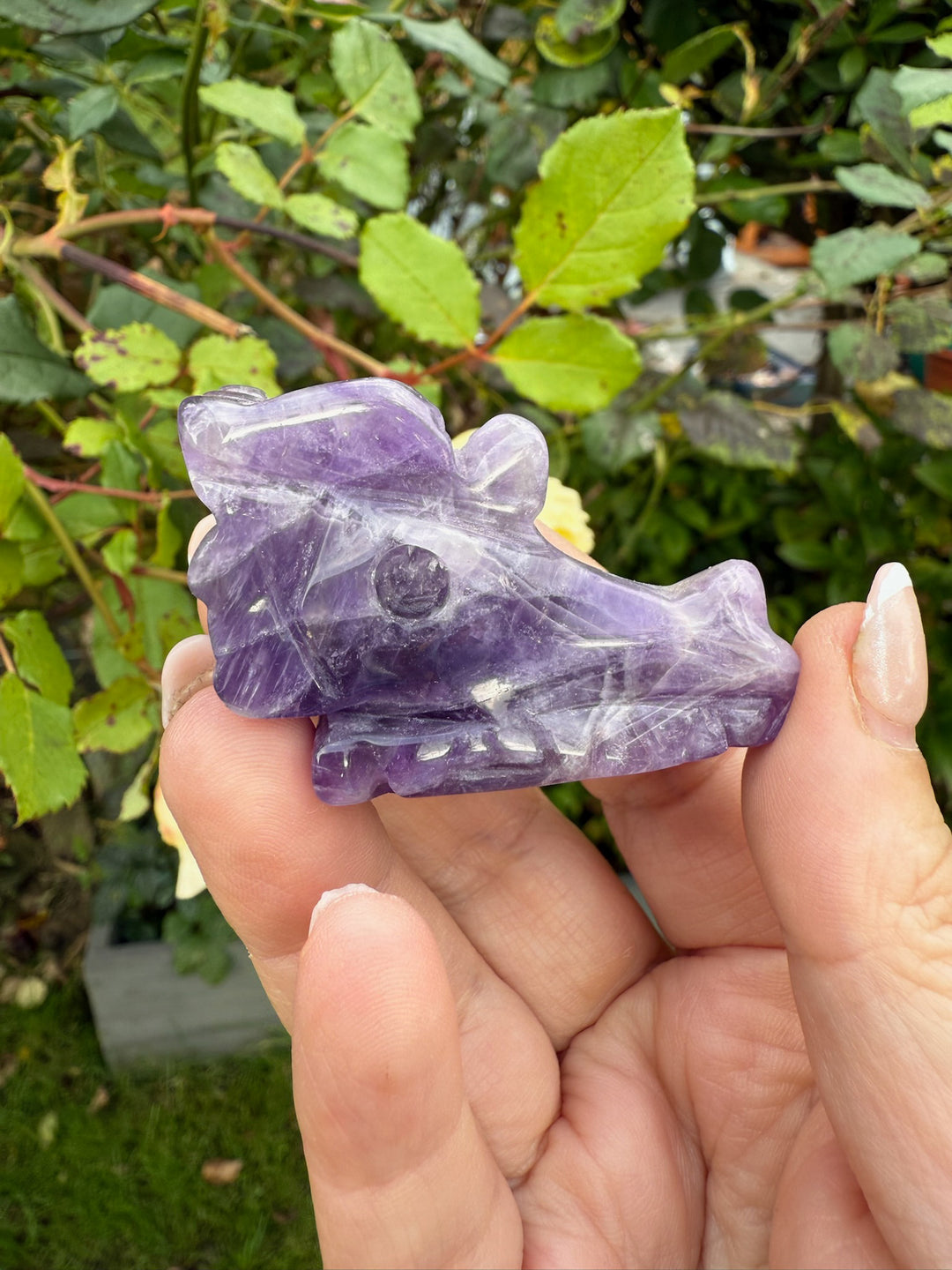 Amethyst Carved Dragon Head