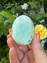 Load image into Gallery viewer, Natural Turquoise Egg Carving From Peru
