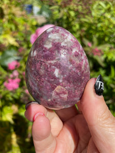 Pink Tourmaline Rubellite Egg Carving