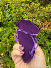 Load image into Gallery viewer, Purple Velvet  Drawstring Storage Pouch
