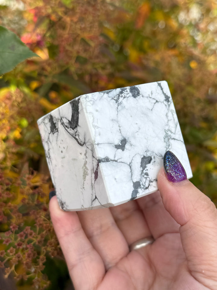 Howlite Floating Cube
