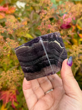 Load image into Gallery viewer, Purple Fluorite Floating Cube
