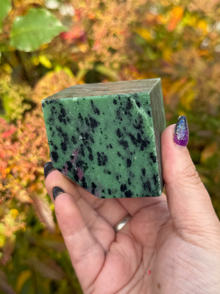 Ruby in Zoisite Floating Cube