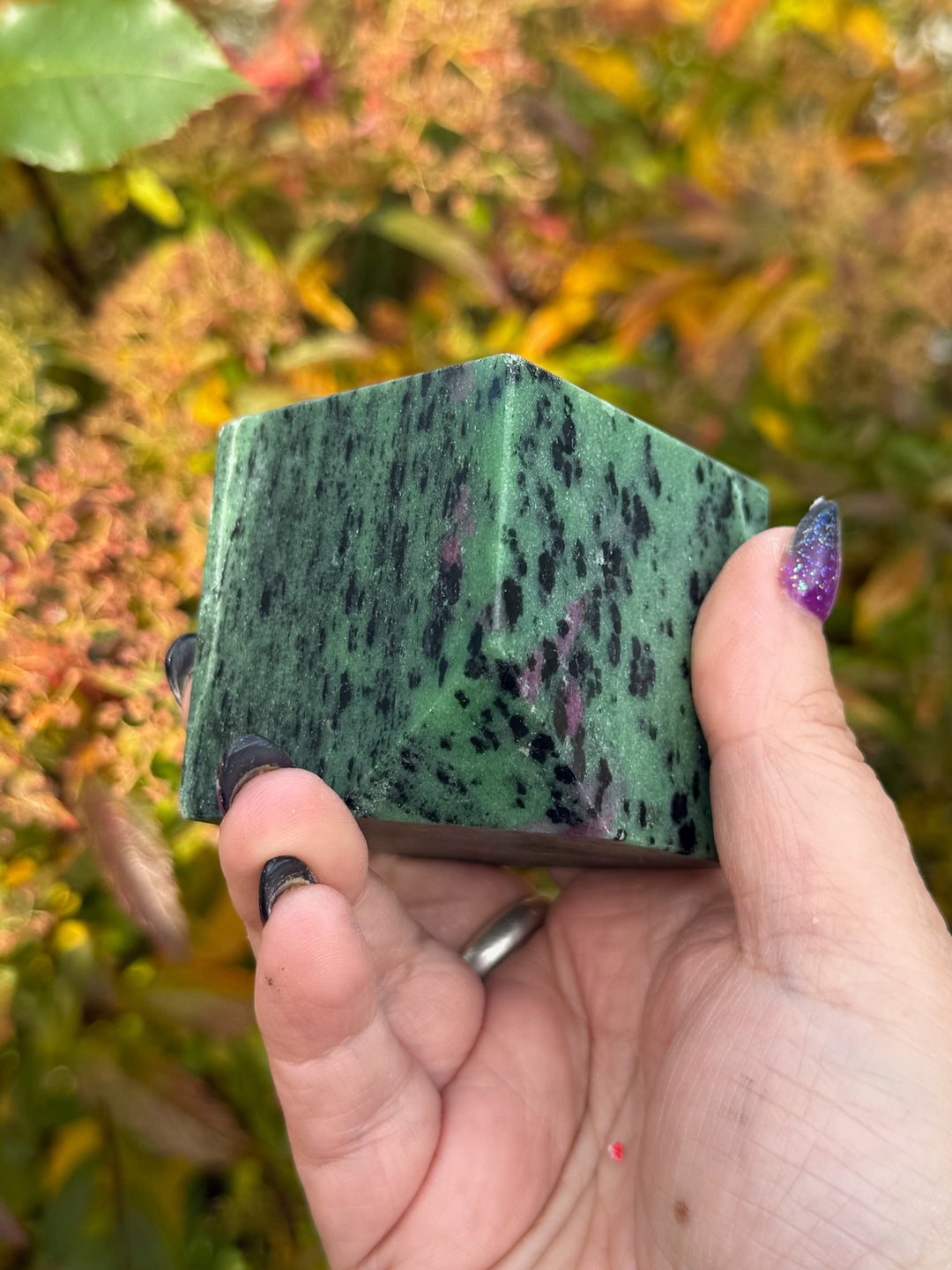 Ruby in Zoisite Floating Cube