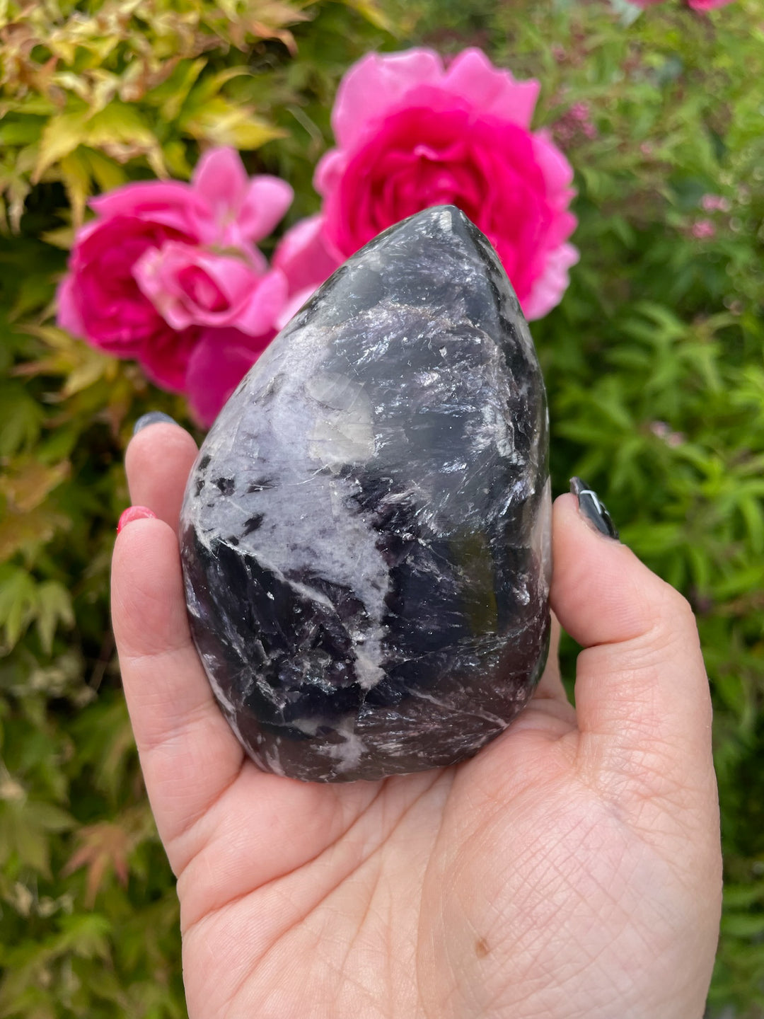 Lepidolite Purple Mica and Calcite Freeform
