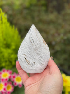 Lace Agate Freeform Flame Carving from Mexico