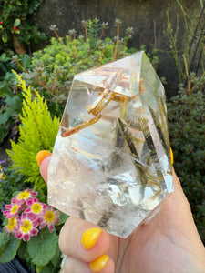 High Quality Tourmaline in Quartz Freeform