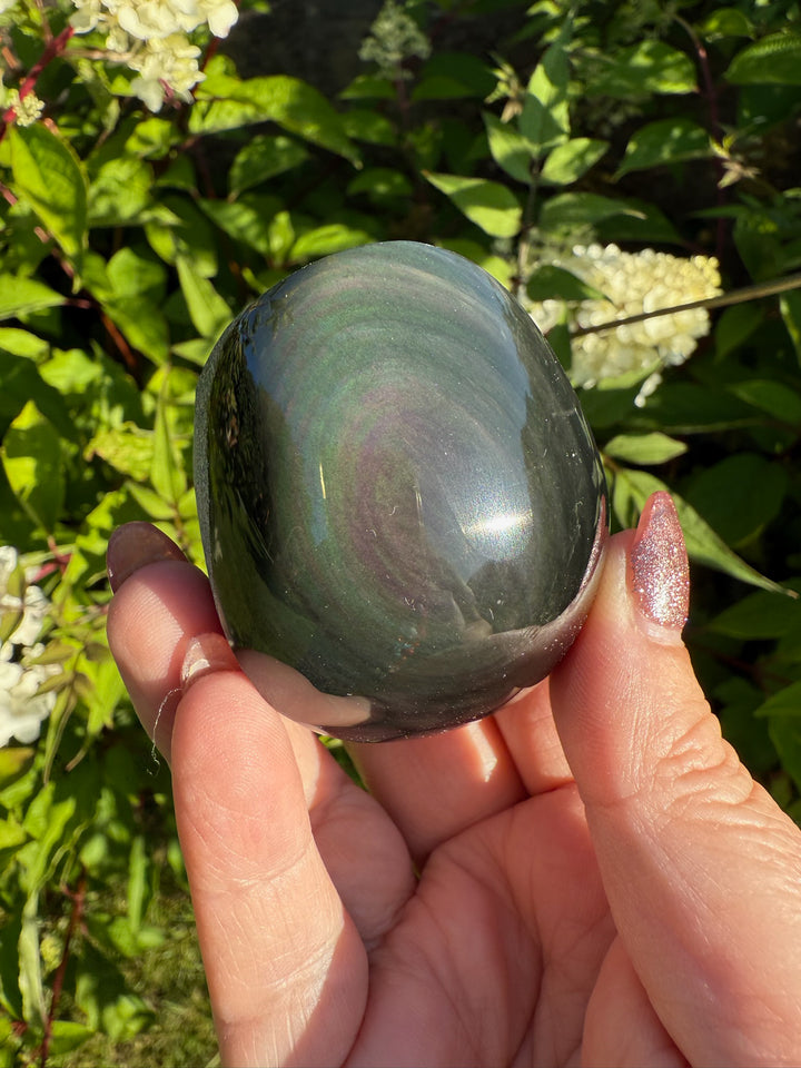 Part Polished Rainbow Obsidian Freeform