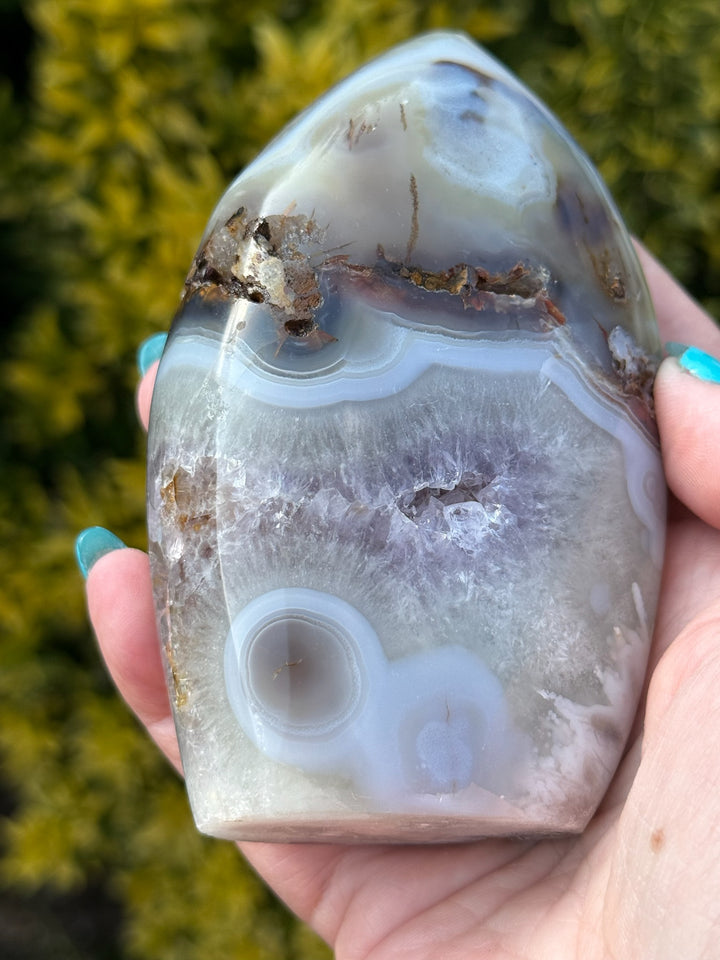 Amethyst Agate and Quartz Freeform