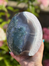 Load image into Gallery viewer, Rare Large Amethyst and Moss Agate Freeform
