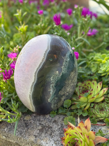 Rare Large Amethyst and Moss Agate Freeform