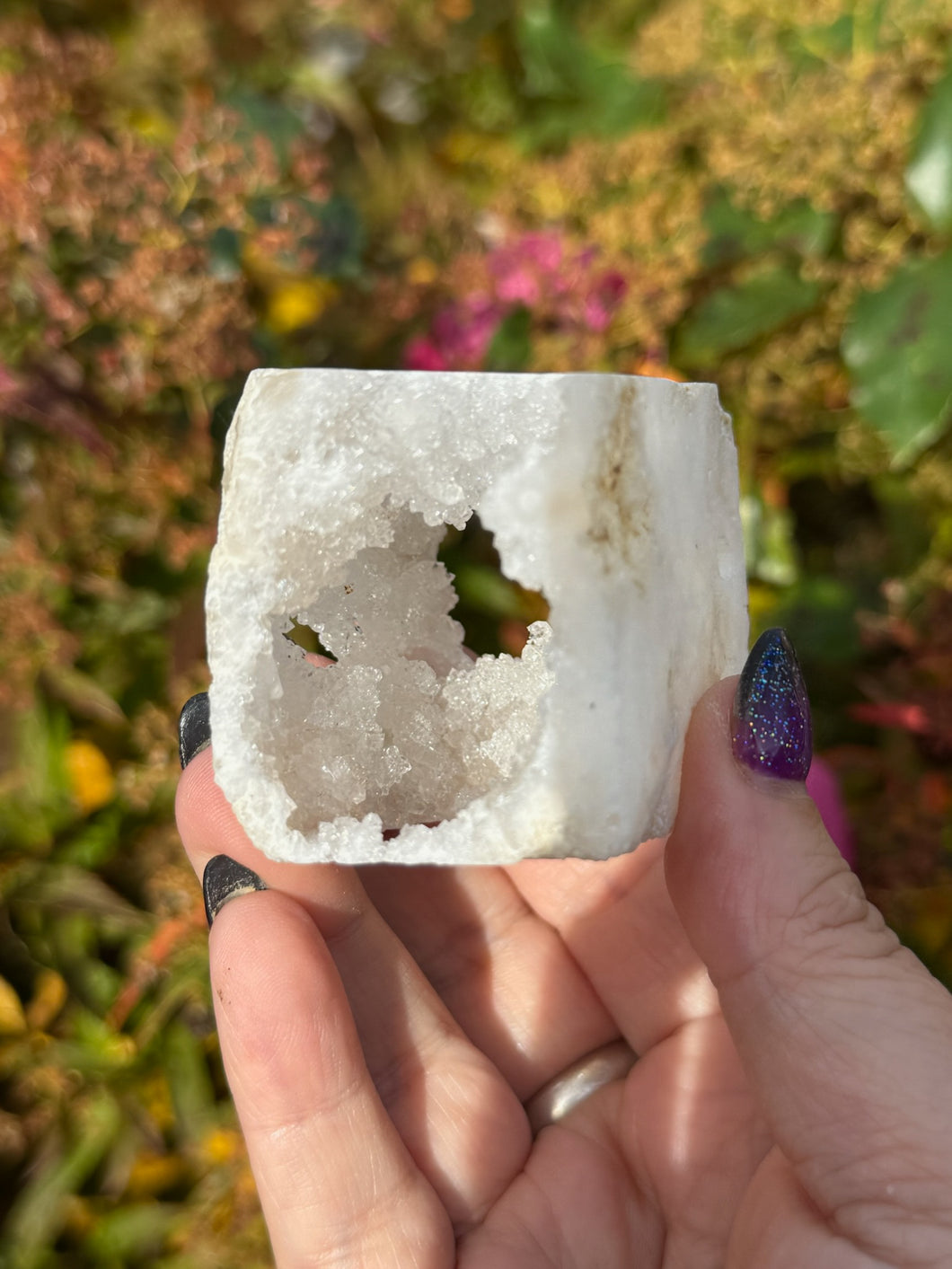 Rustic Snow Quartz Cube Carving