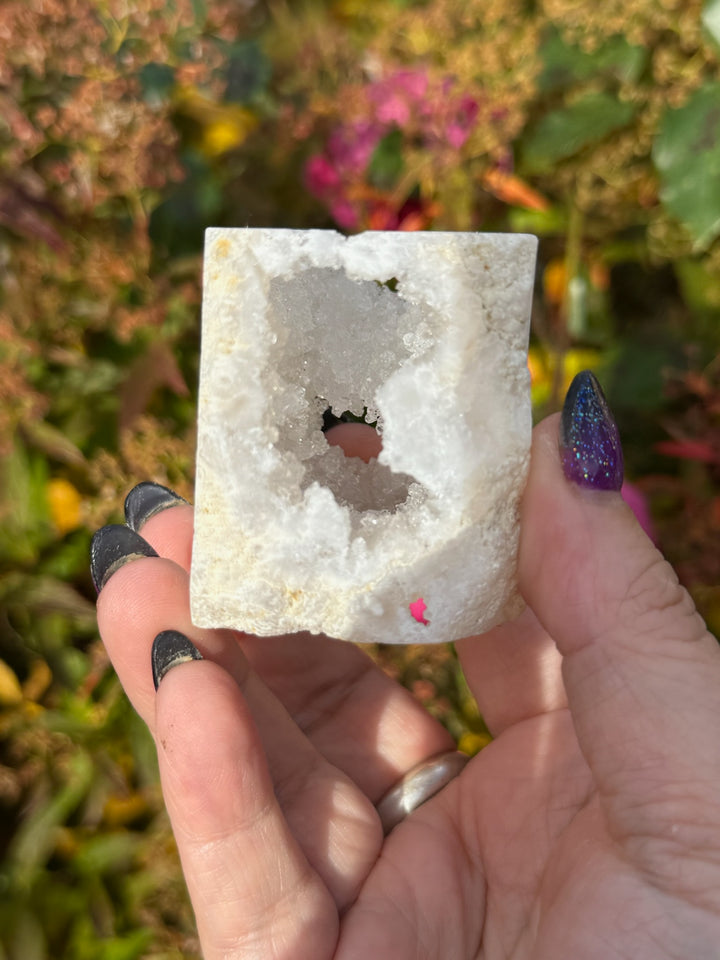 Rustic Snow Quartz Cube Carving