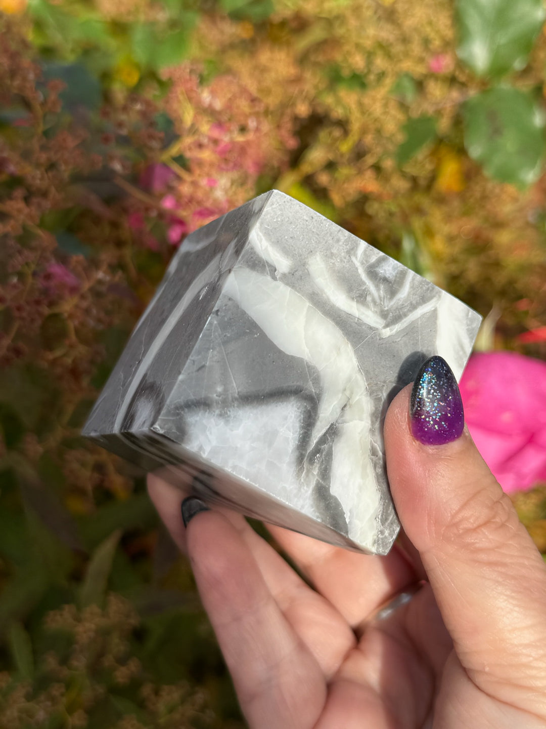 Shell Jasper Floating Cube