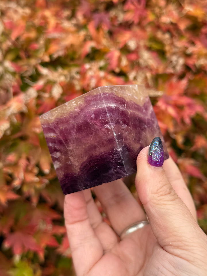 High Quality Pink Fluorite Floating Cube