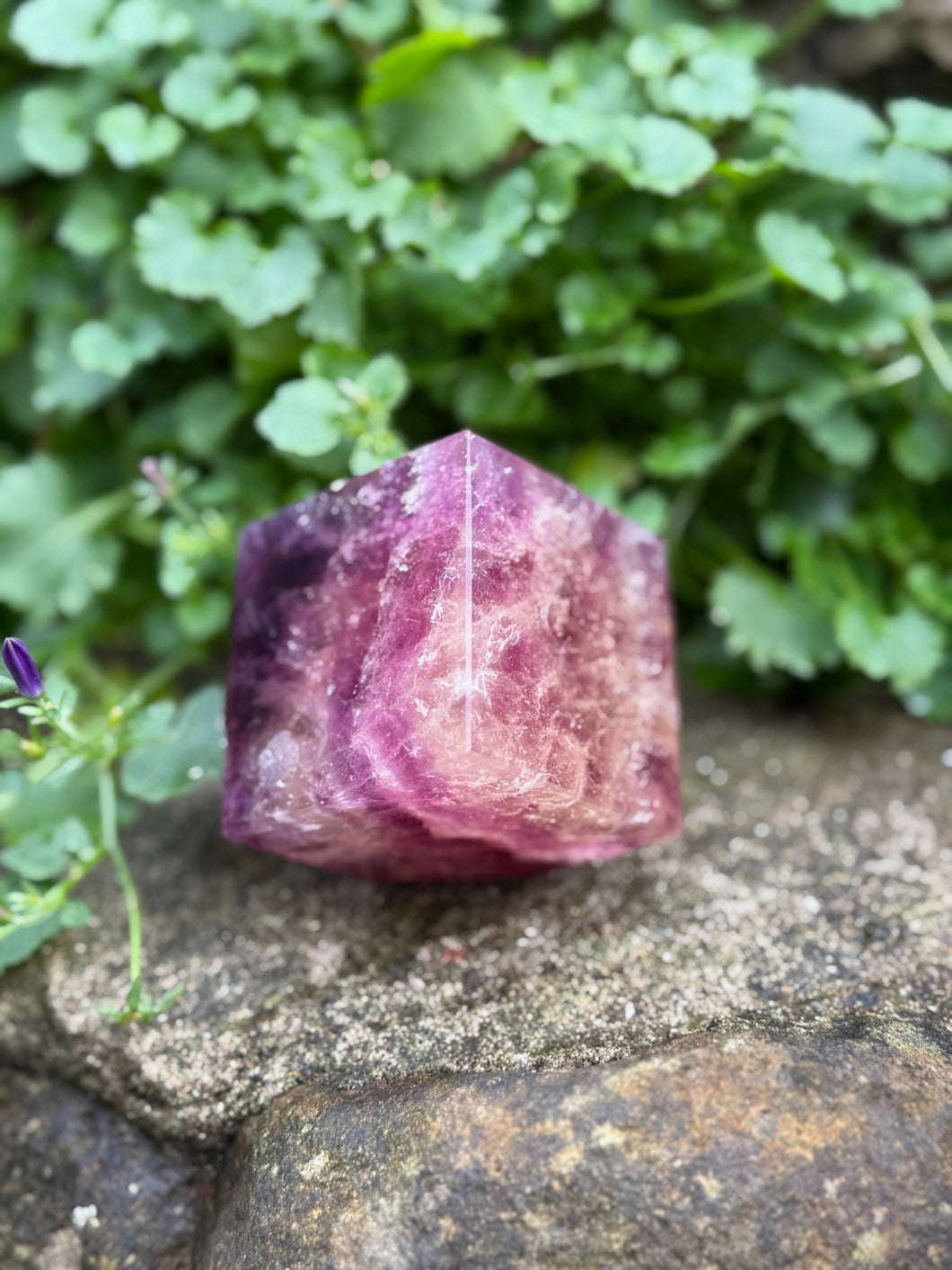 High Quality Pink Fluorite Floating Cube