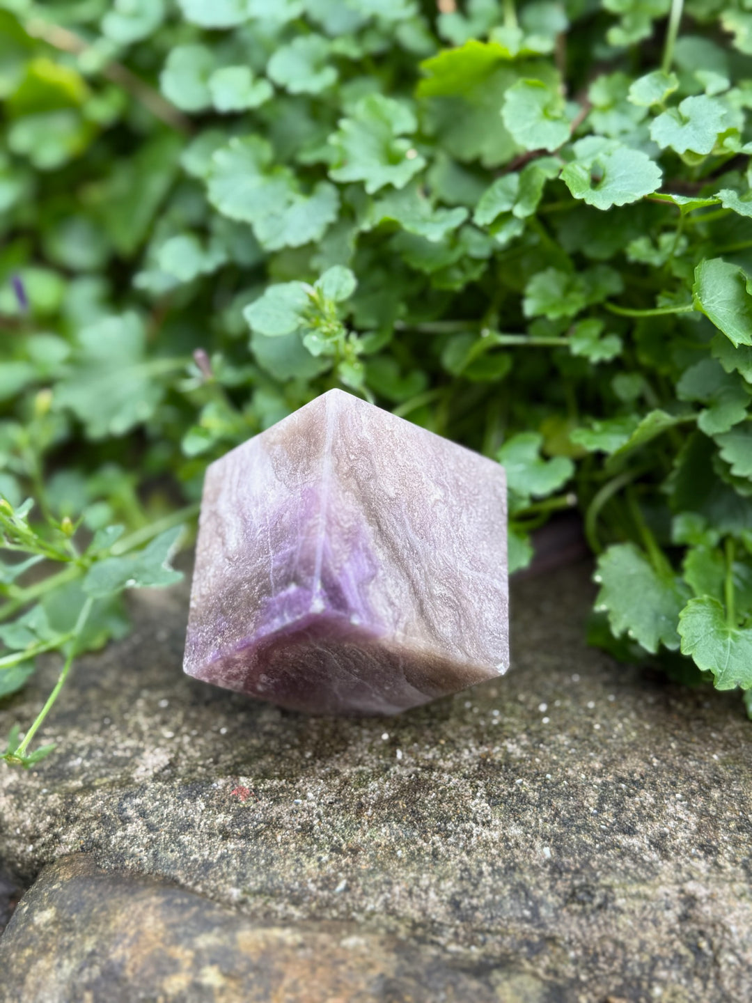 Silky Fluorite Floating Cube Carving