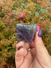 Load image into Gallery viewer, Fluorite Floating Cube Carving
