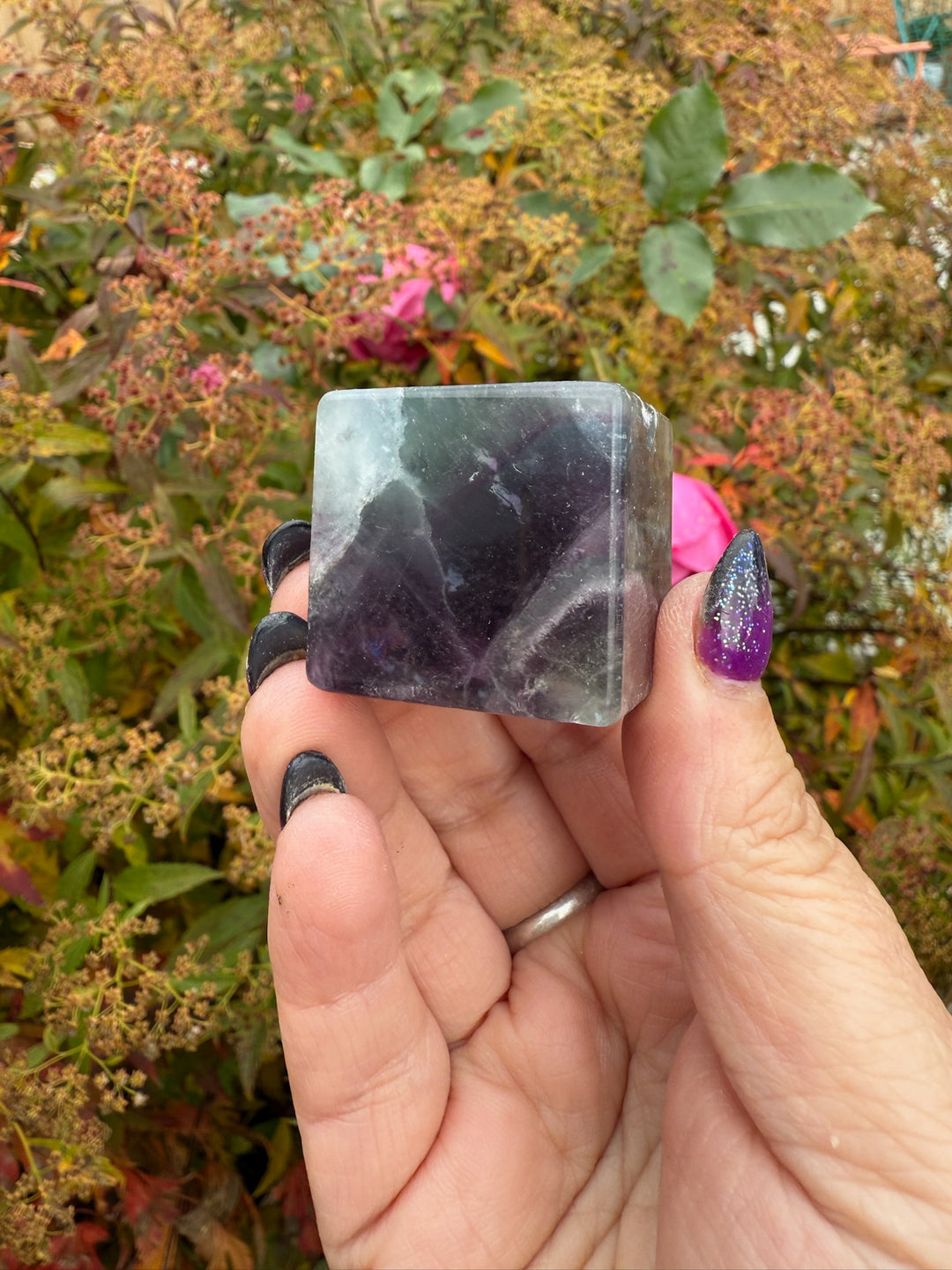 Fluorite Floating Cube Carving