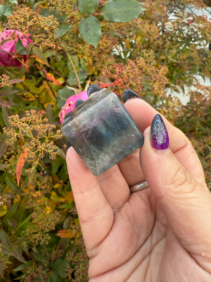 Fluorite Floating Cube Carving