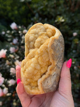 Load image into Gallery viewer, Large Freestanding Calcite and Agate Freeform
