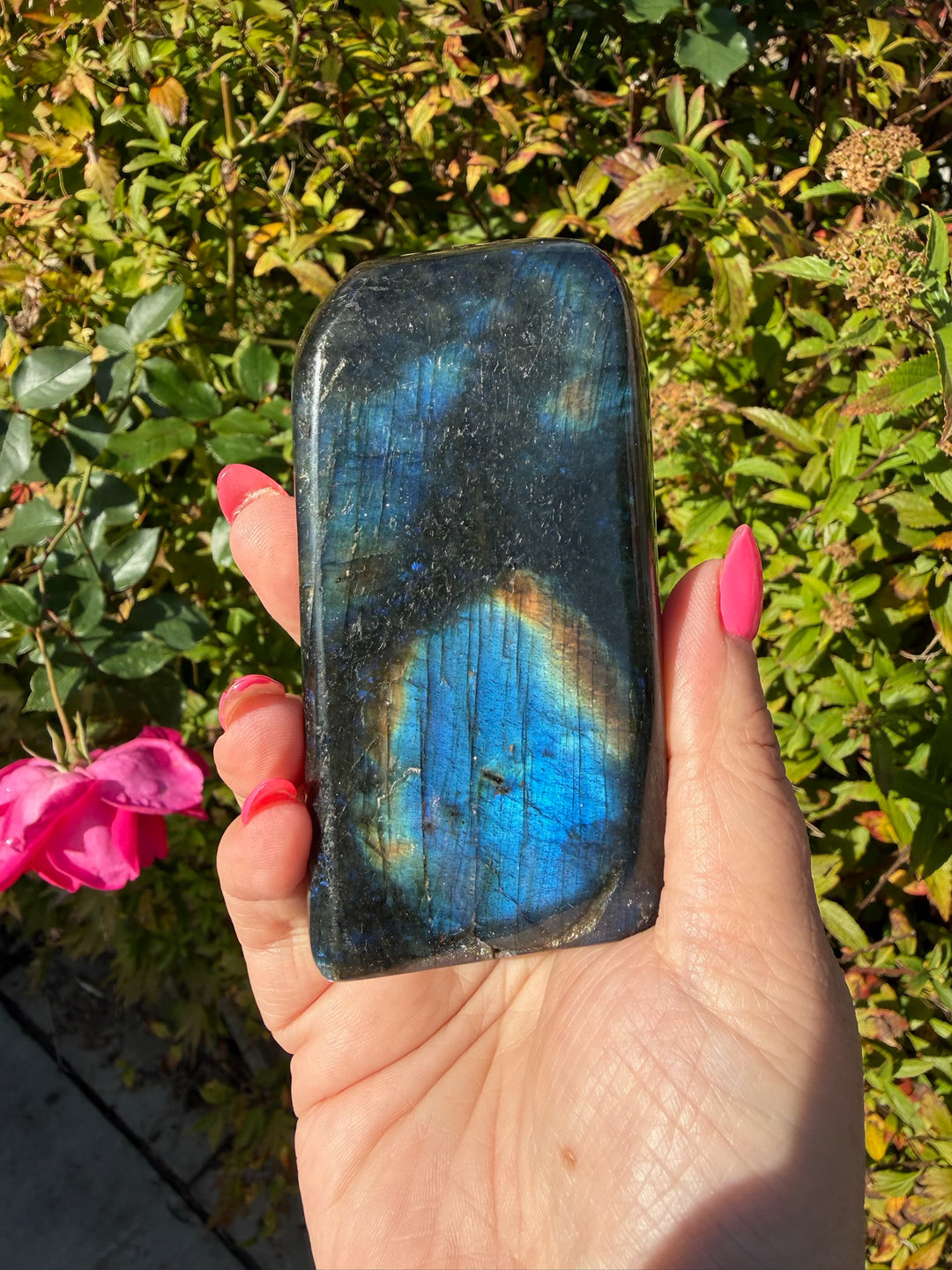 Blue flash Labradorite Freeform from Madagascar
